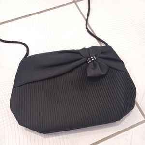 4/$40 Black Silky Clutch Purse